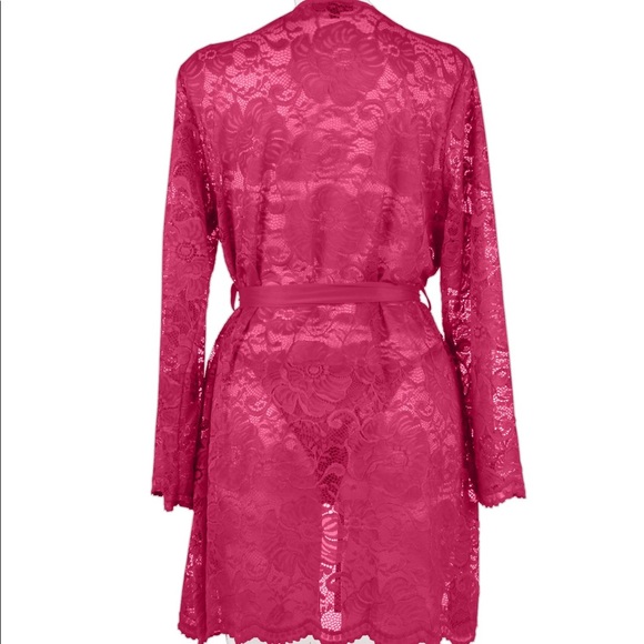 Fuchsia two piece robe set - Picture 9 of 12